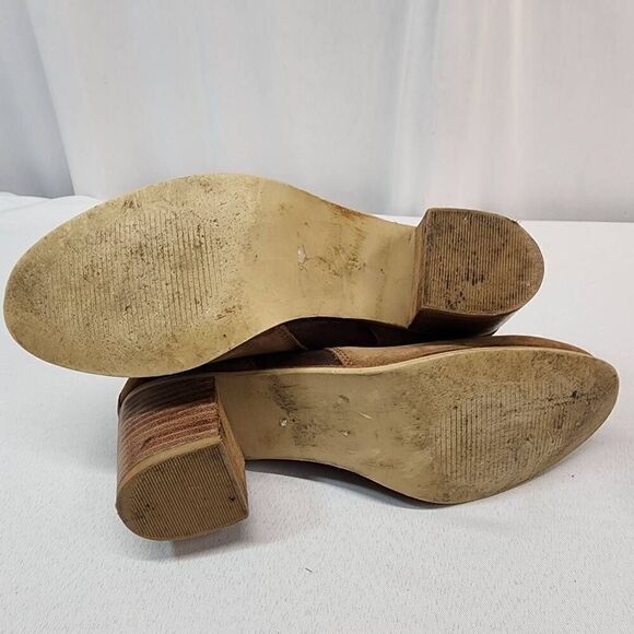 Dune London Women's Walker Boot Size 10 Block Heel Chelsea Pull On Tan Suede Y - Picture 11 of 11